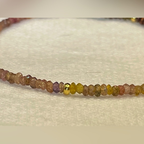 Tundura Sapphire and Vermeil Dainty Bracelet. - Picture 6 of 9